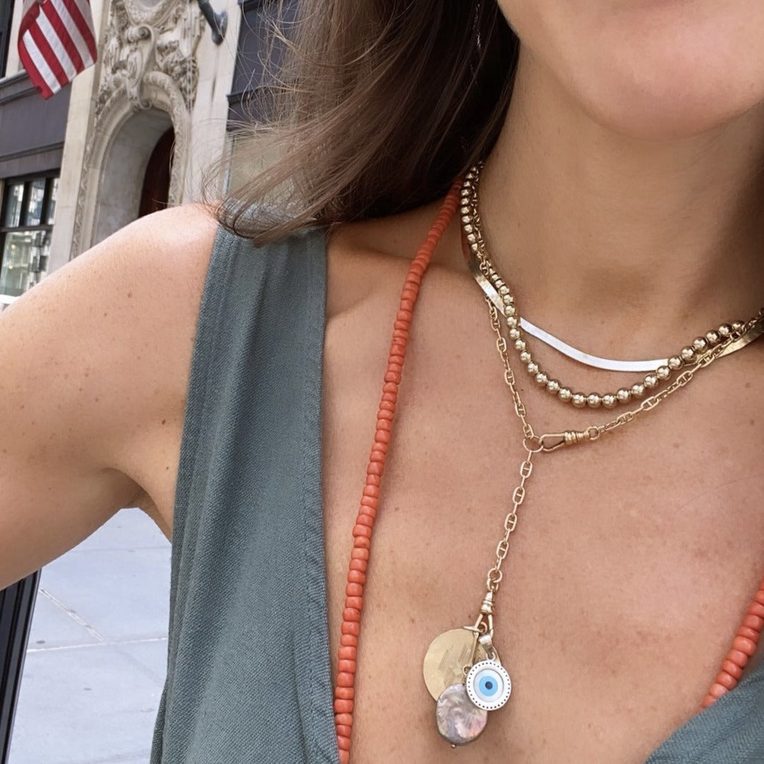 5mm Sliding Moon Bead Necklace