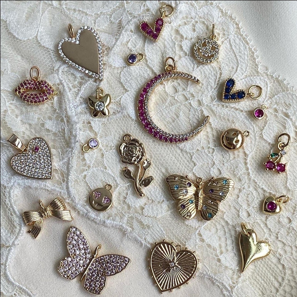 Love You Sideways Heart Charm