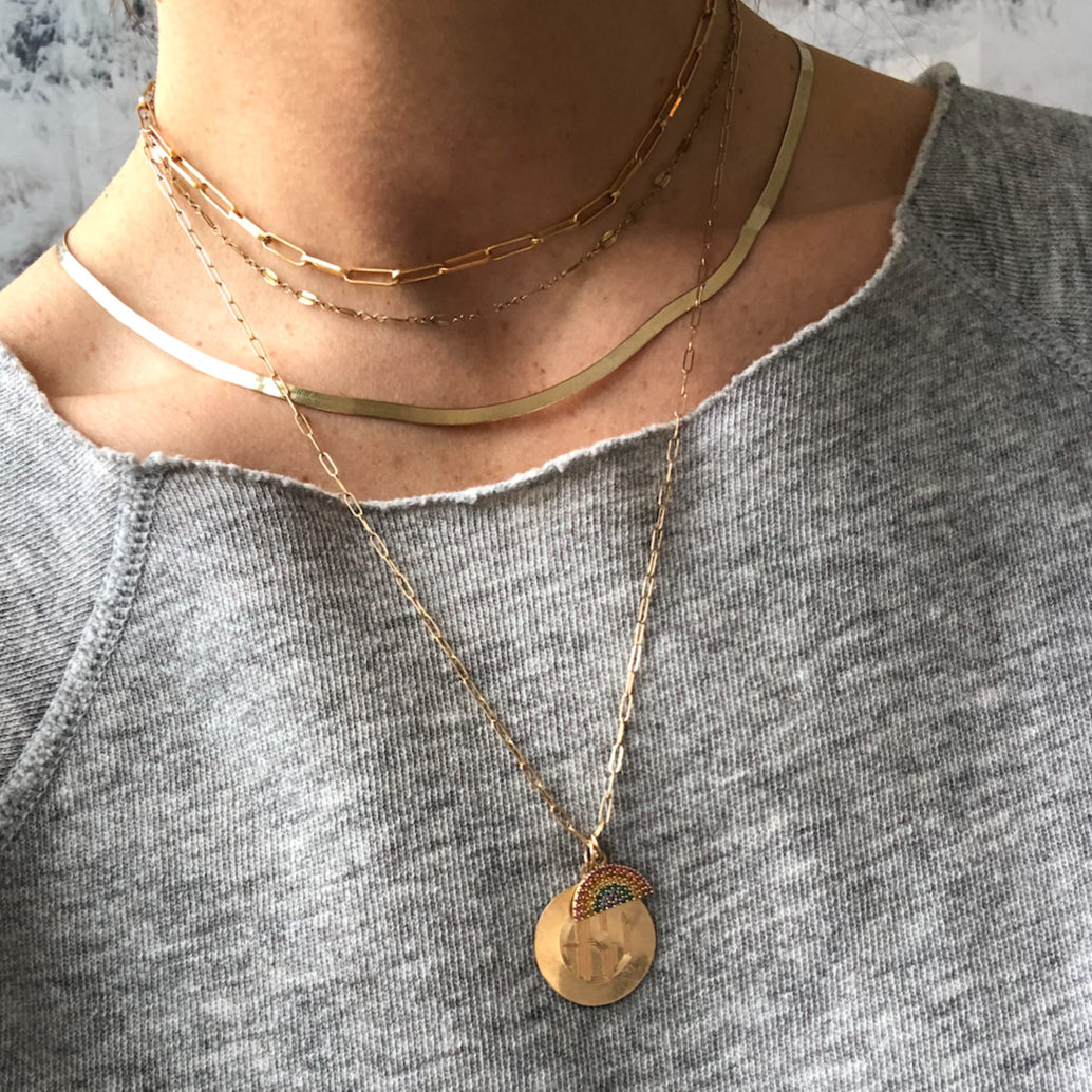Essential Link Chain — Modern Mixed Metal Necklace