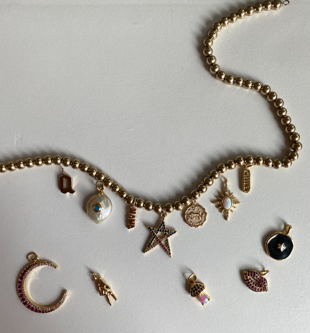 5mm Sliding Moon Bead Necklace