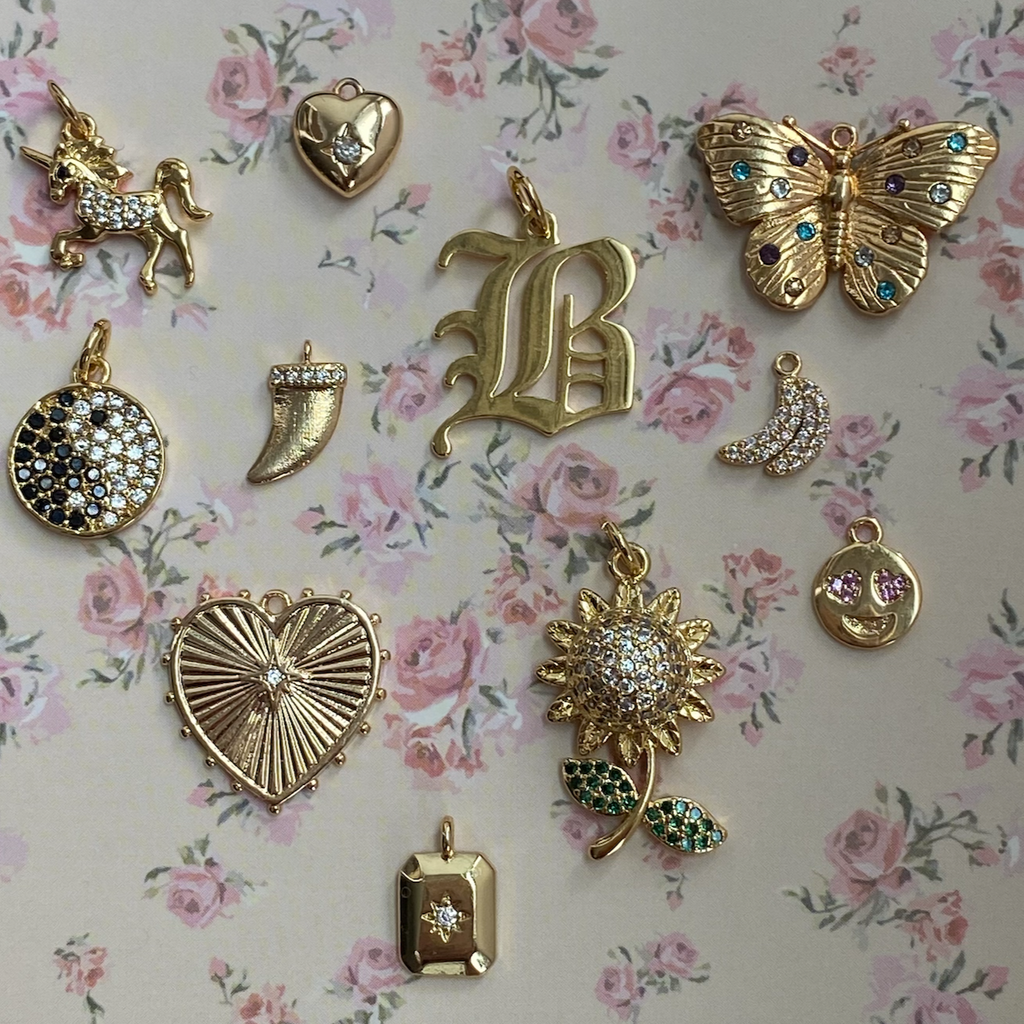 Old English Letter Charm