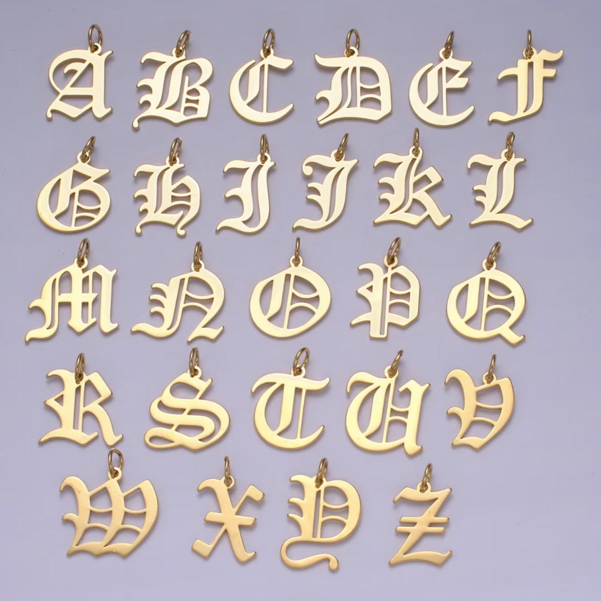 Old English Letter Charm