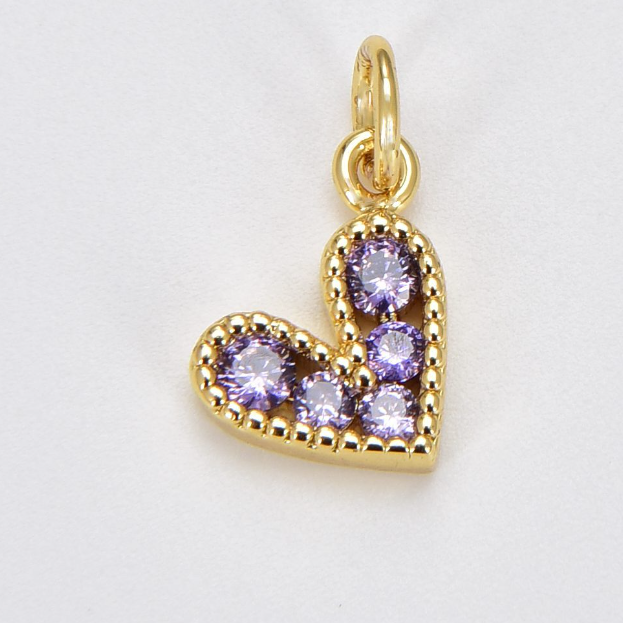 Love You Sideways Heart Charm