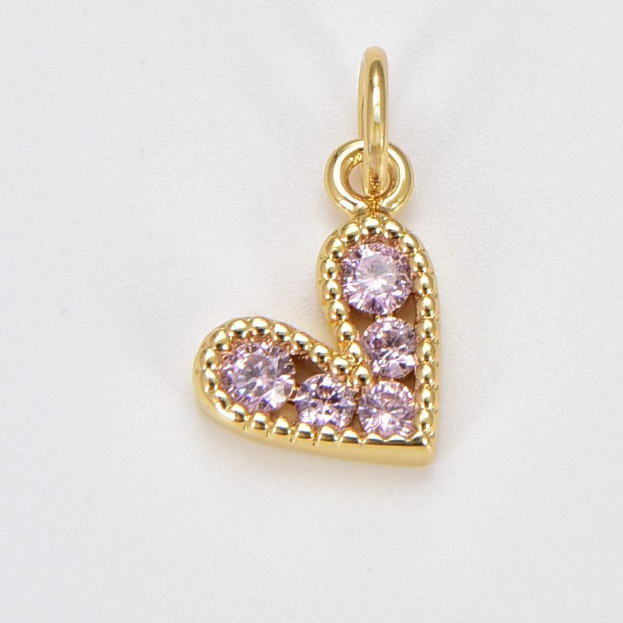 Love You Sideways Heart Charm