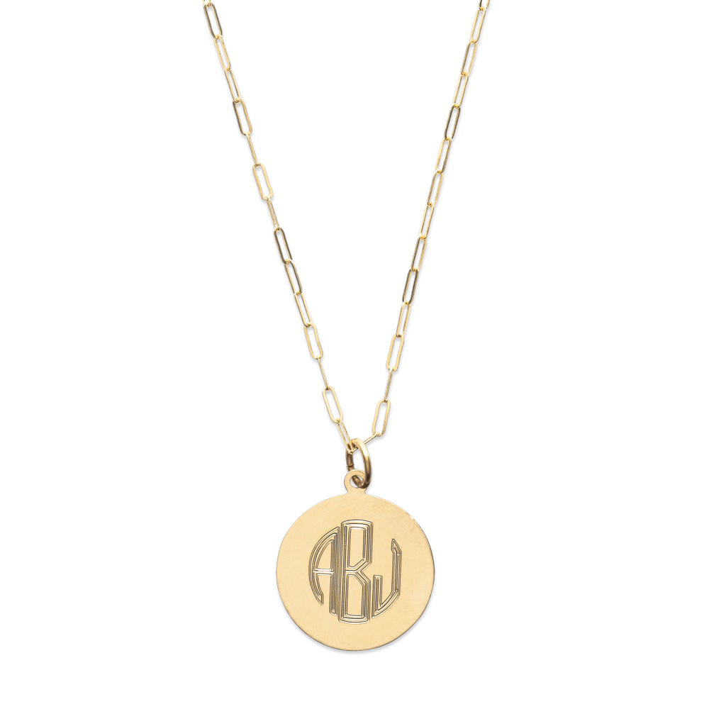 Personalized Monogram Circle Initial Necklace
