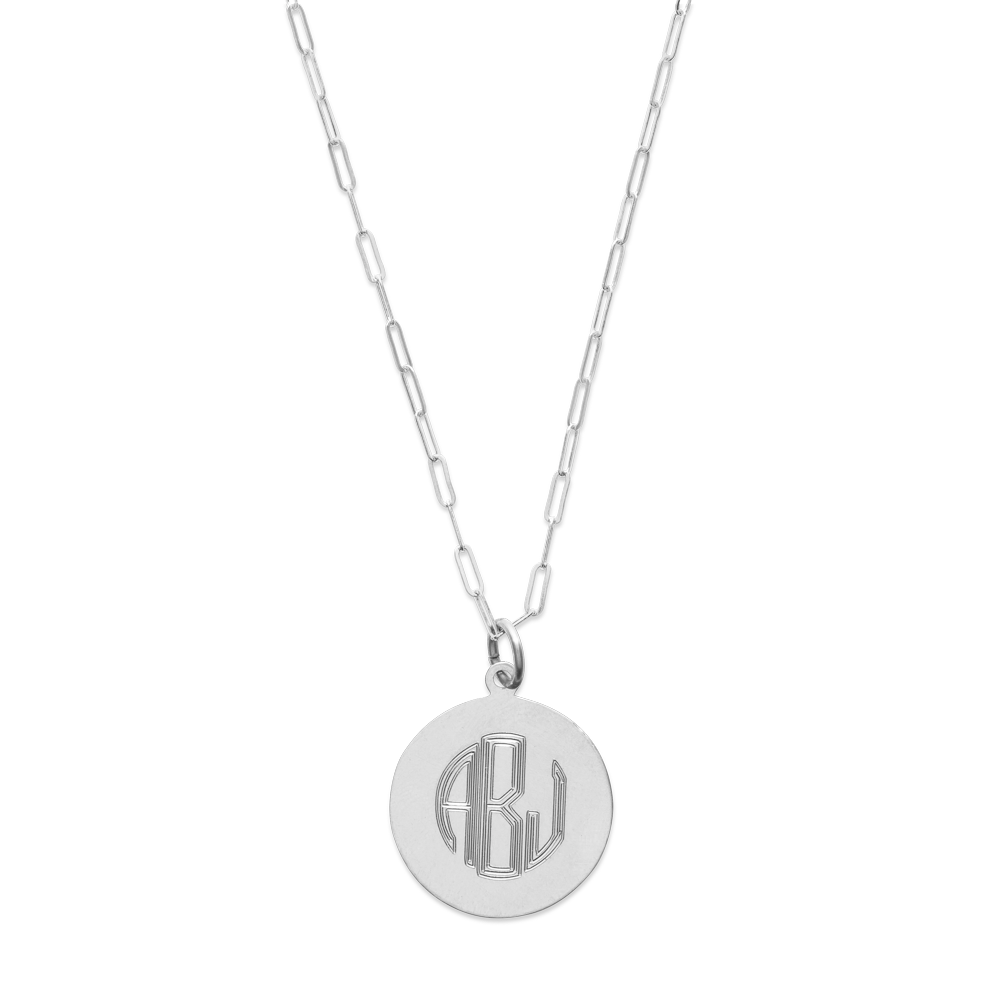 Personalized Monogram Circle Initial Necklace